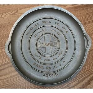 Vintage Aluminum Griswold A209C Skillet Cover